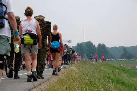 People walking at the Four Days March.